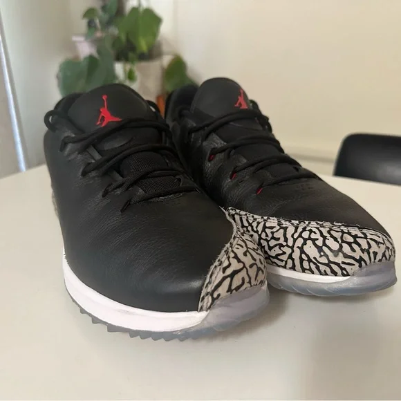 Nike | Shoes | Nike Air Jordan Adg Black Cement Golf Shoes Mens